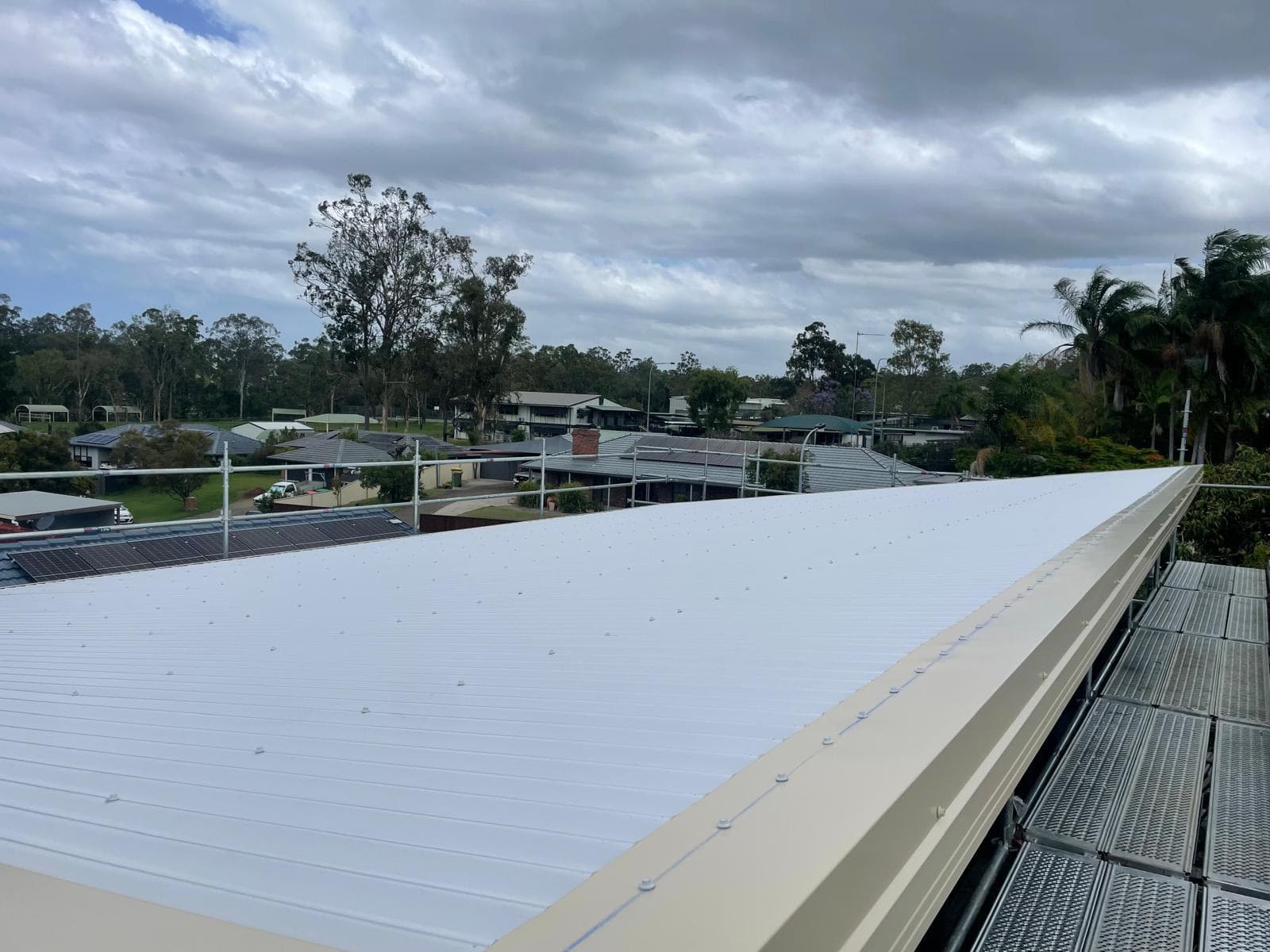 Complete new roof installation in Helensvale Gold Coast featuring premium metal roofing by CBMR professional roofers