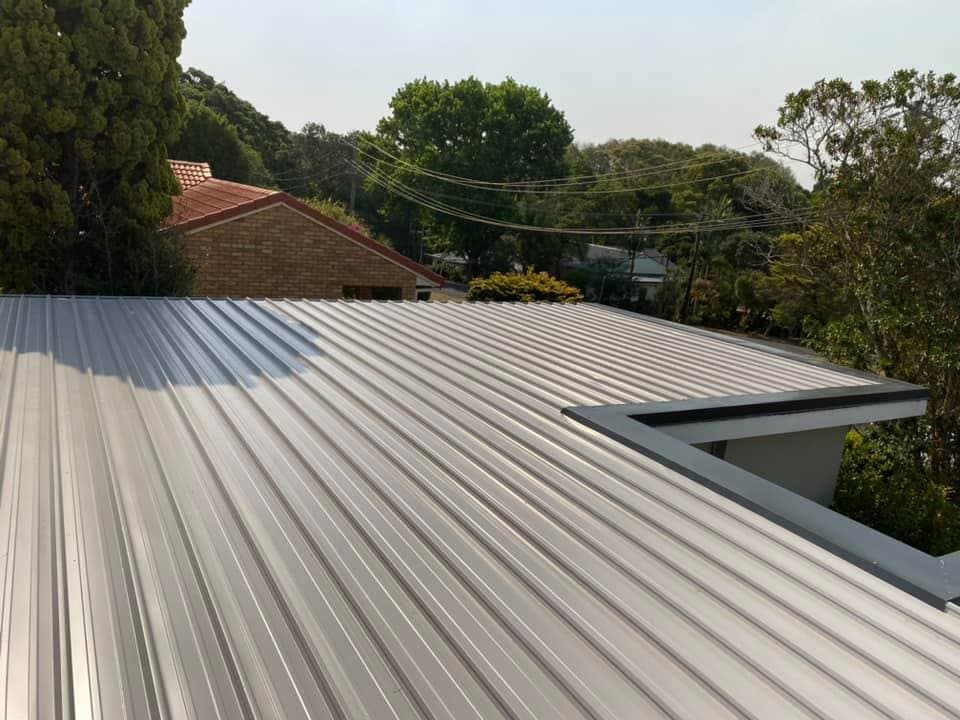 Custom metal roof installation for Robina residence
