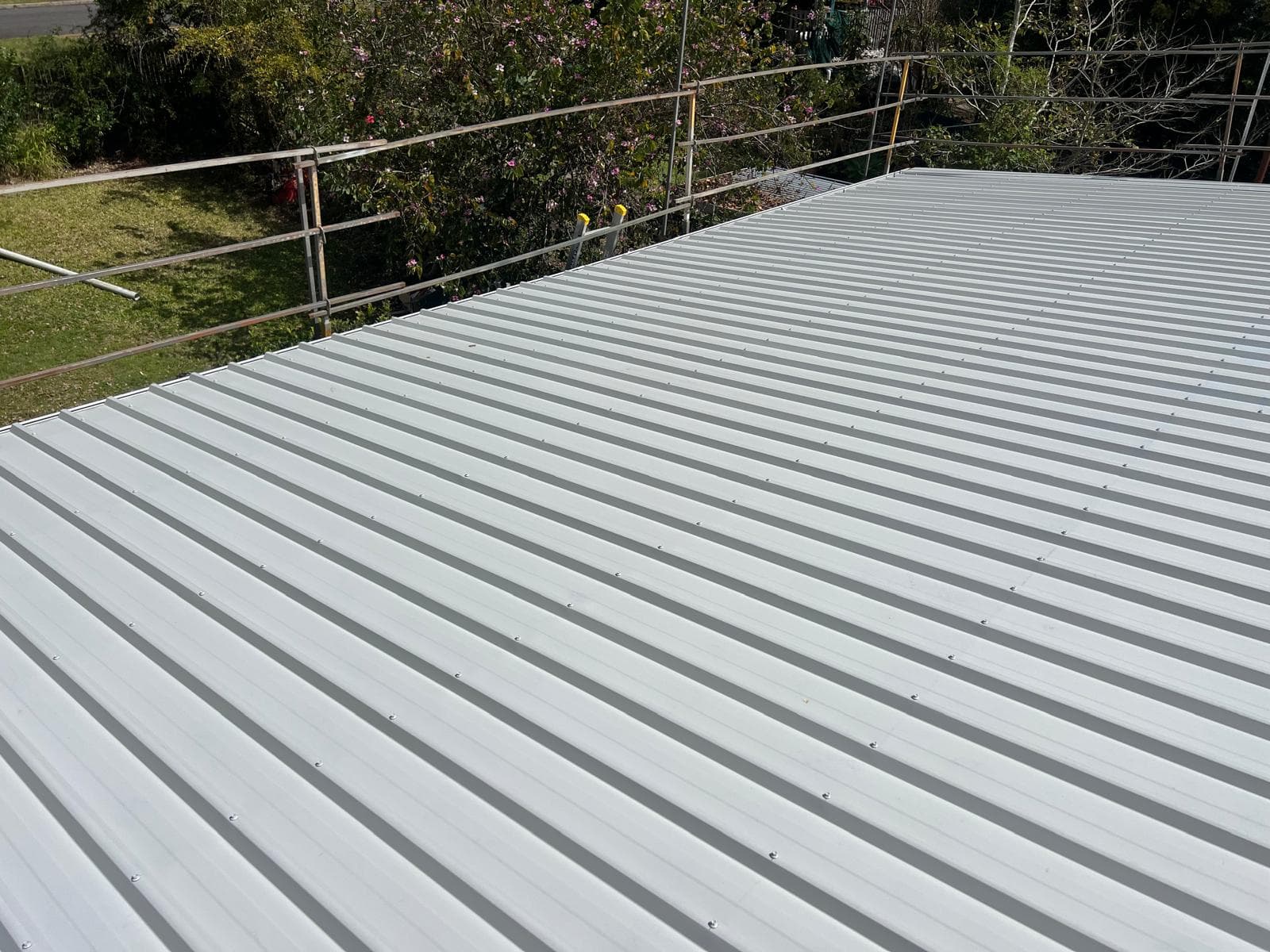 Completed Colorbond metal roof replacing an asbestos roof in The Gap, Brisbane
