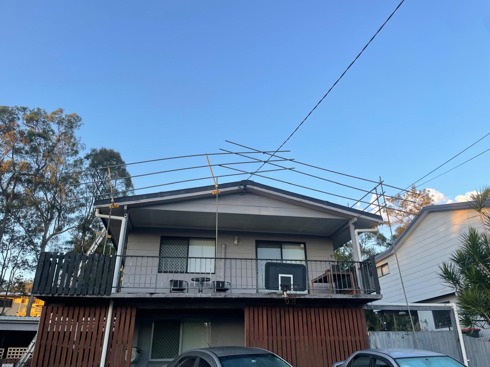 Asbestos roof before replacement in Nerang Gold Coast - safe asbestos removal by licensed CBMR roofing contractors